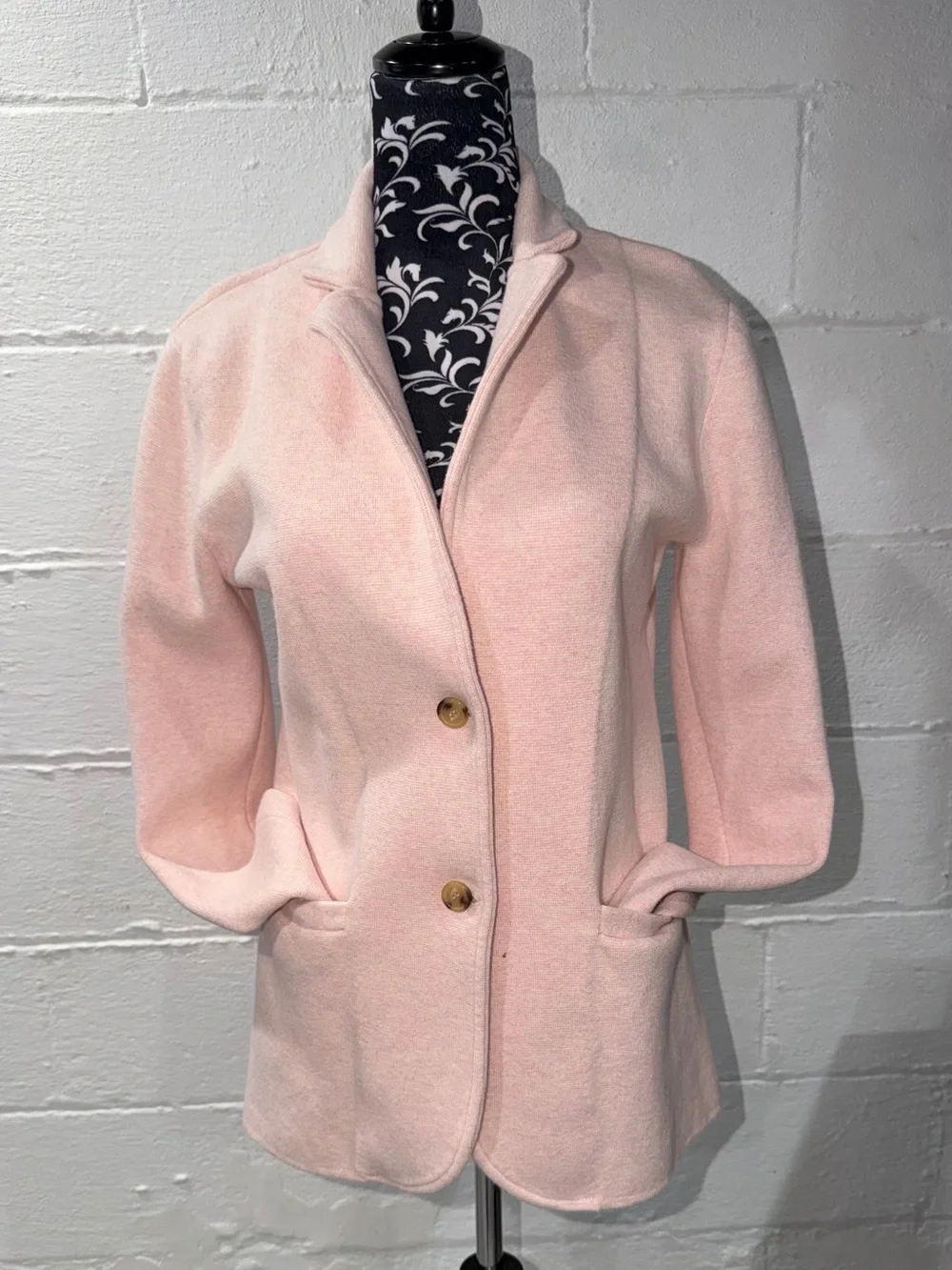 J.Crew Light Pink Open-Front Cardigan Knit Sweater 100% cotton Jacket M